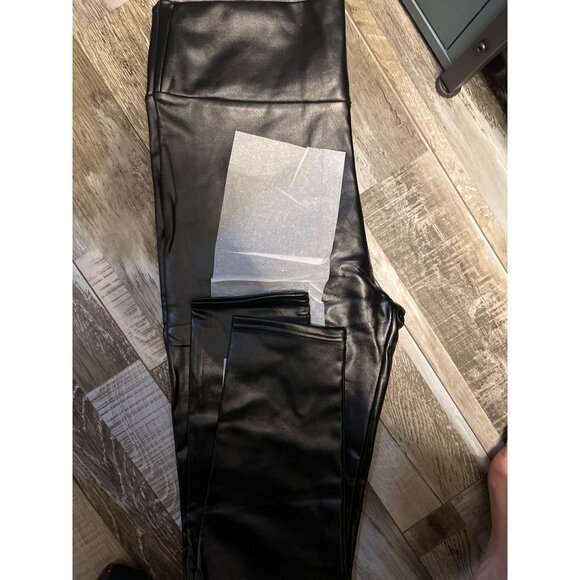 Tagoo Women's Stretchy Faux Leather Leggings Pants, High Waisted Tights - XL - Picture 2 of 6